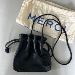 Clare V. Petit Henry - Black Perforated Leather